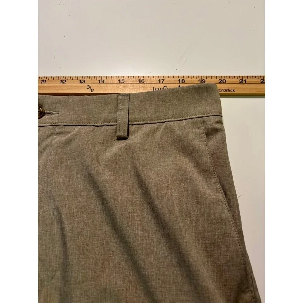 PGA Tour Mens Golf Shorts Size 38 Khaki Flat Front Stretch Pickleball Athleisure